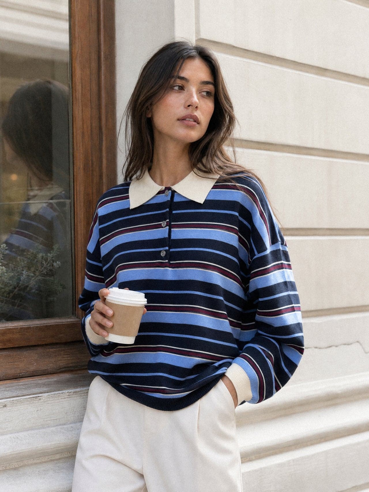 Camisola malha riscas